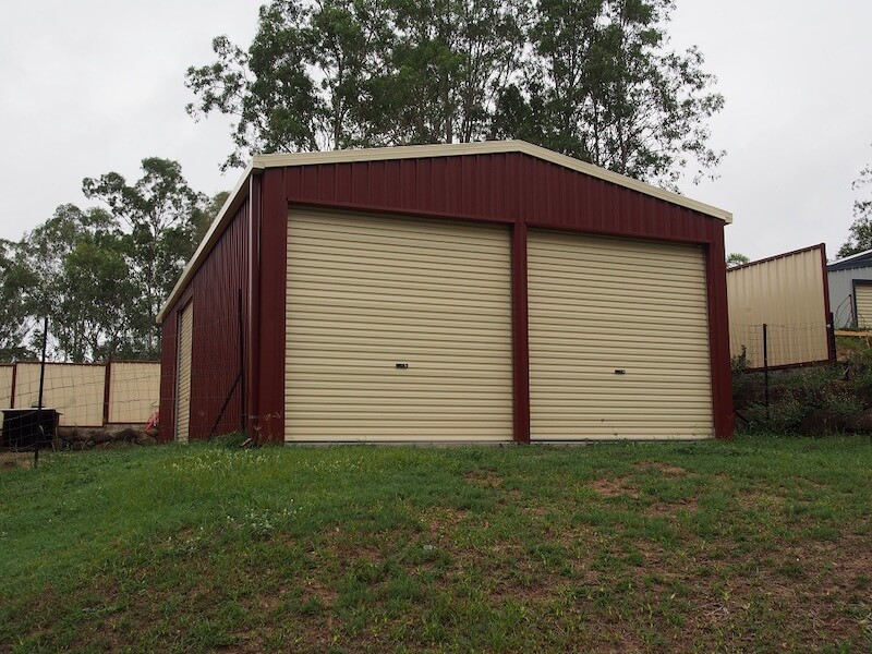 trusty sheds double-garage-shed-roller-door